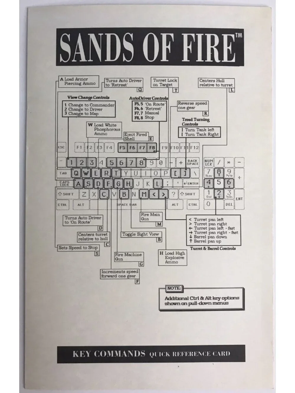 Sands of Fire WWII Game IBM PC XT/AT Tandy 1000/3000 Vintage 1989